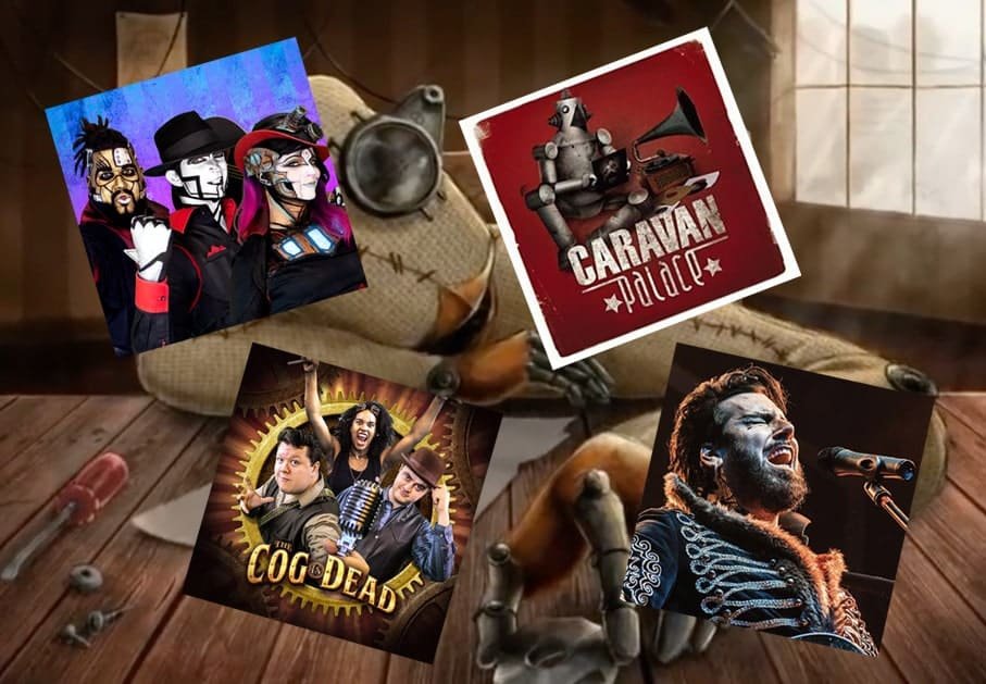 mes tubes de l'été Auelio Voltaire, Steam Powered Giraffe, Caravan Palace, the Cog is Dead