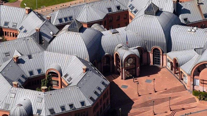 mairie de Vitry vue du ciel