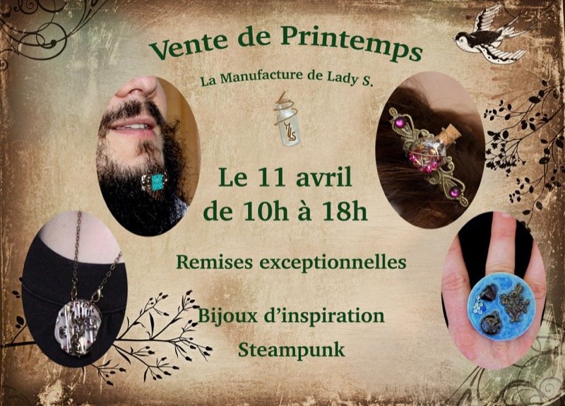 Vente de Printemps sur Facebook de la Manufacture de Lady S.