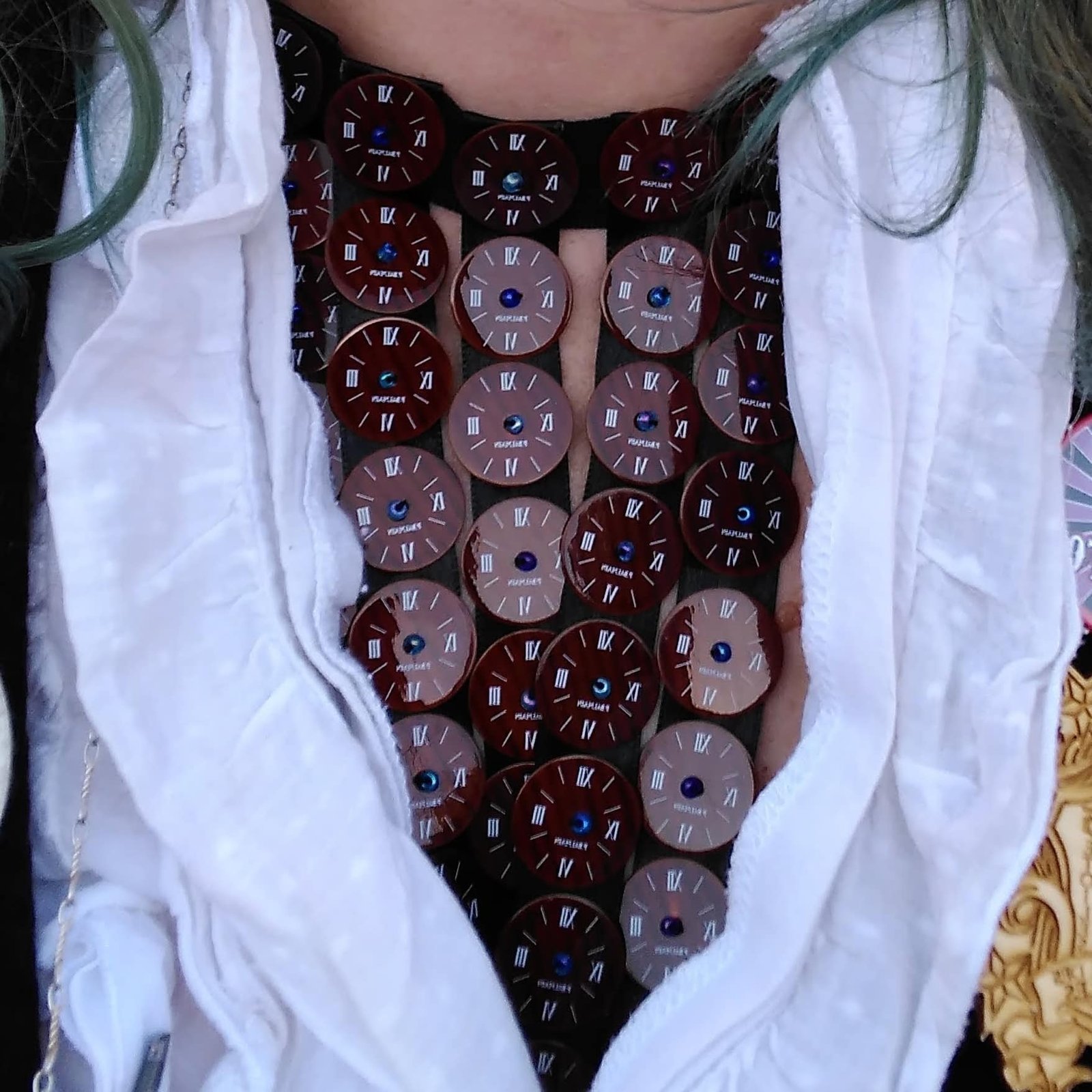 plastron de cadrans de montre et Swarovski commande personnalisée bijou Steampunk la Manufacture de Lady S