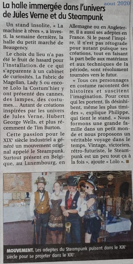 Article la République du Centre - Août 2020