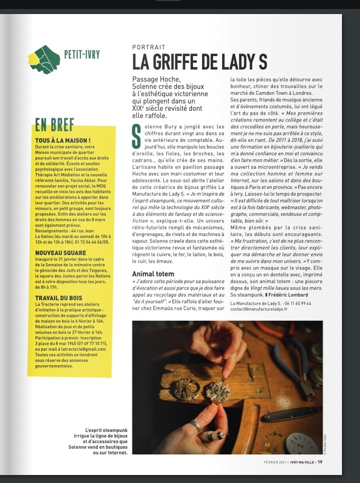 Article Ivry Ma Ville - février 2021